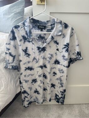 Express tie dye polo shirt